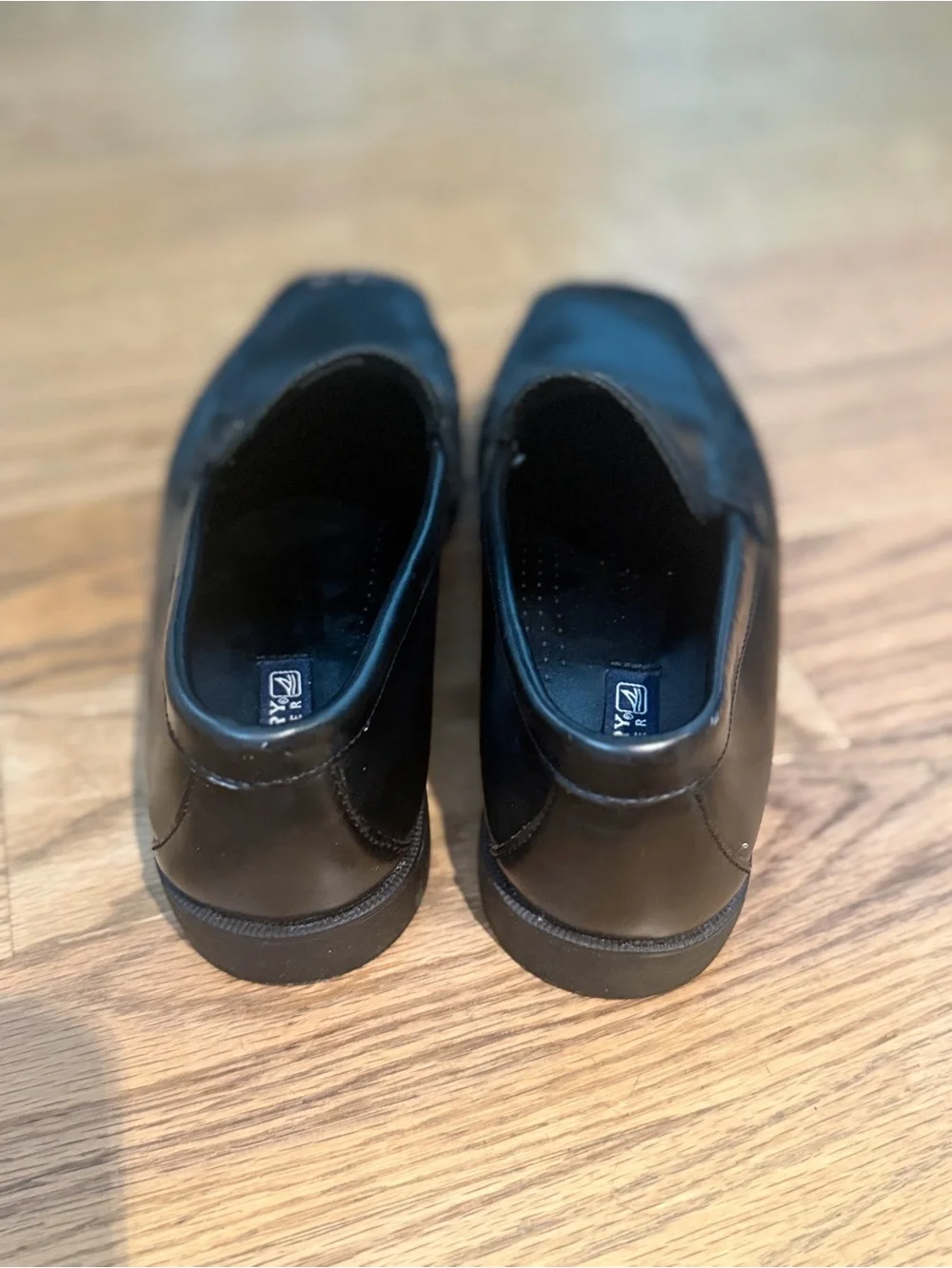 Sperry Top Sider Boys Black Loafers, Upper Leather, Sz 5.5Y, Worn Few Times